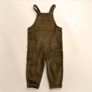 Kids Corduroy Overalls - Brown